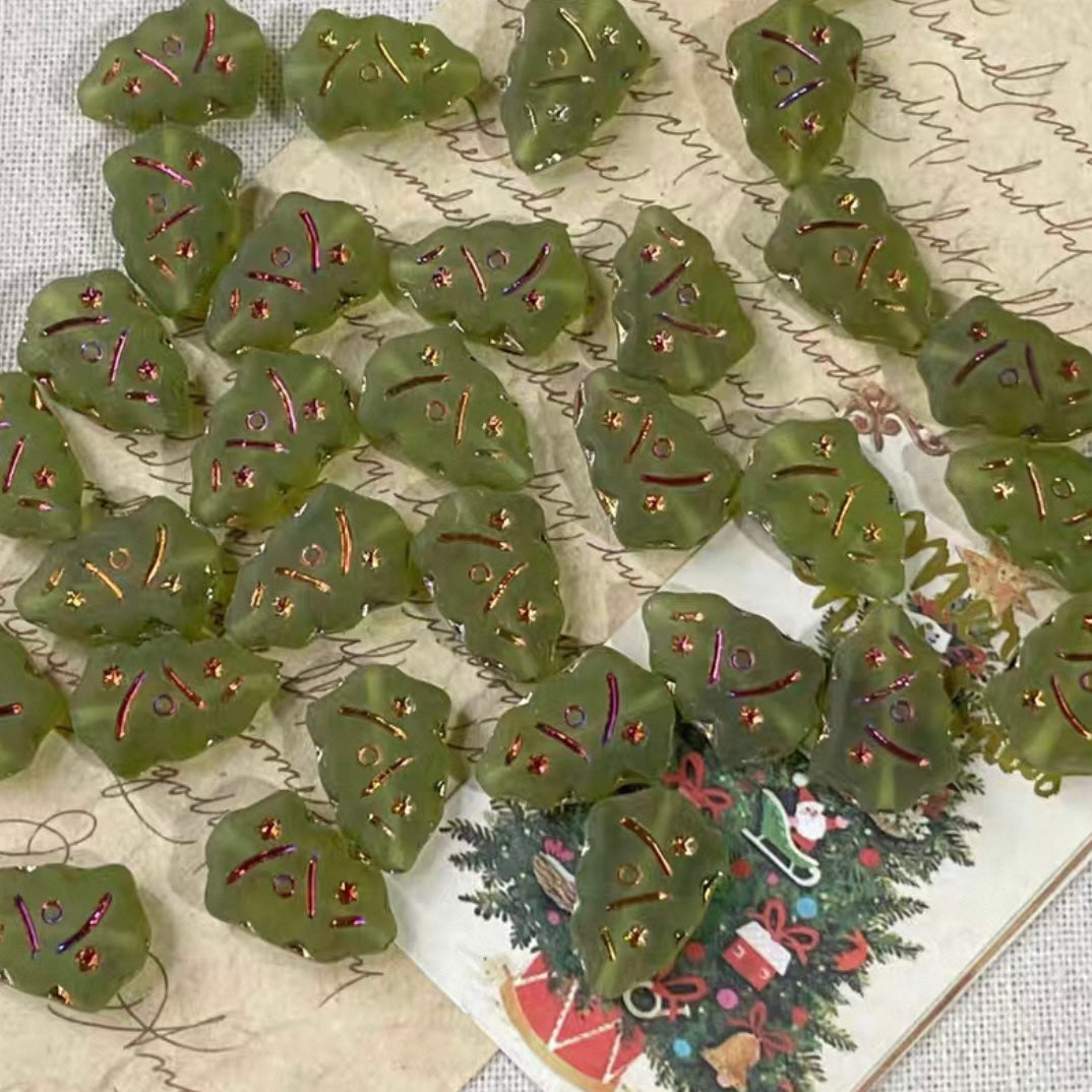 Christmas Czech Beads