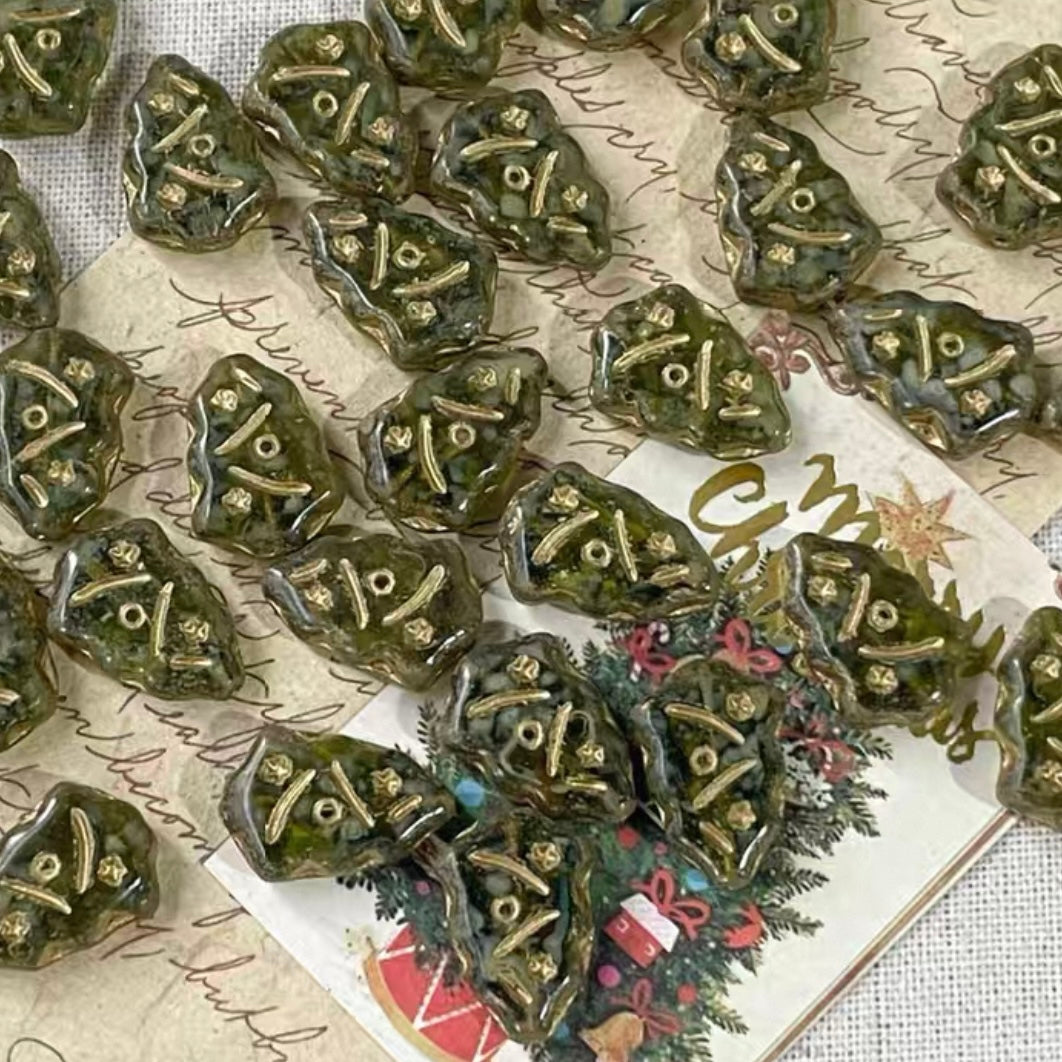 Christmas Czech Beads