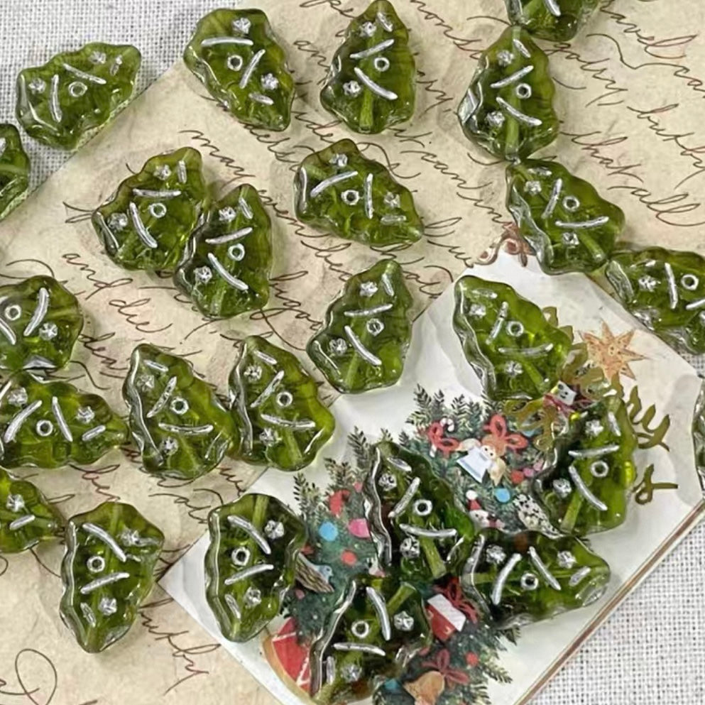 Christmas Czech Beads