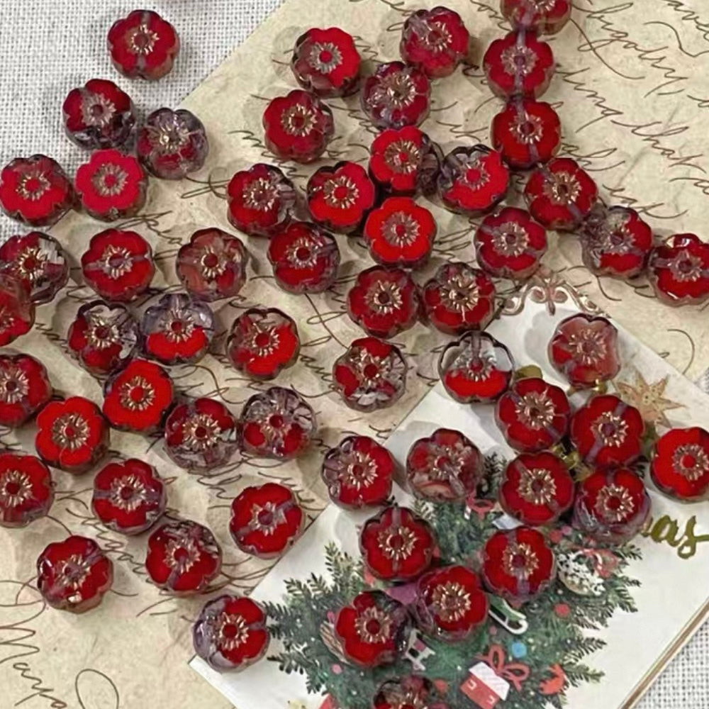 Christmas Czech Beads