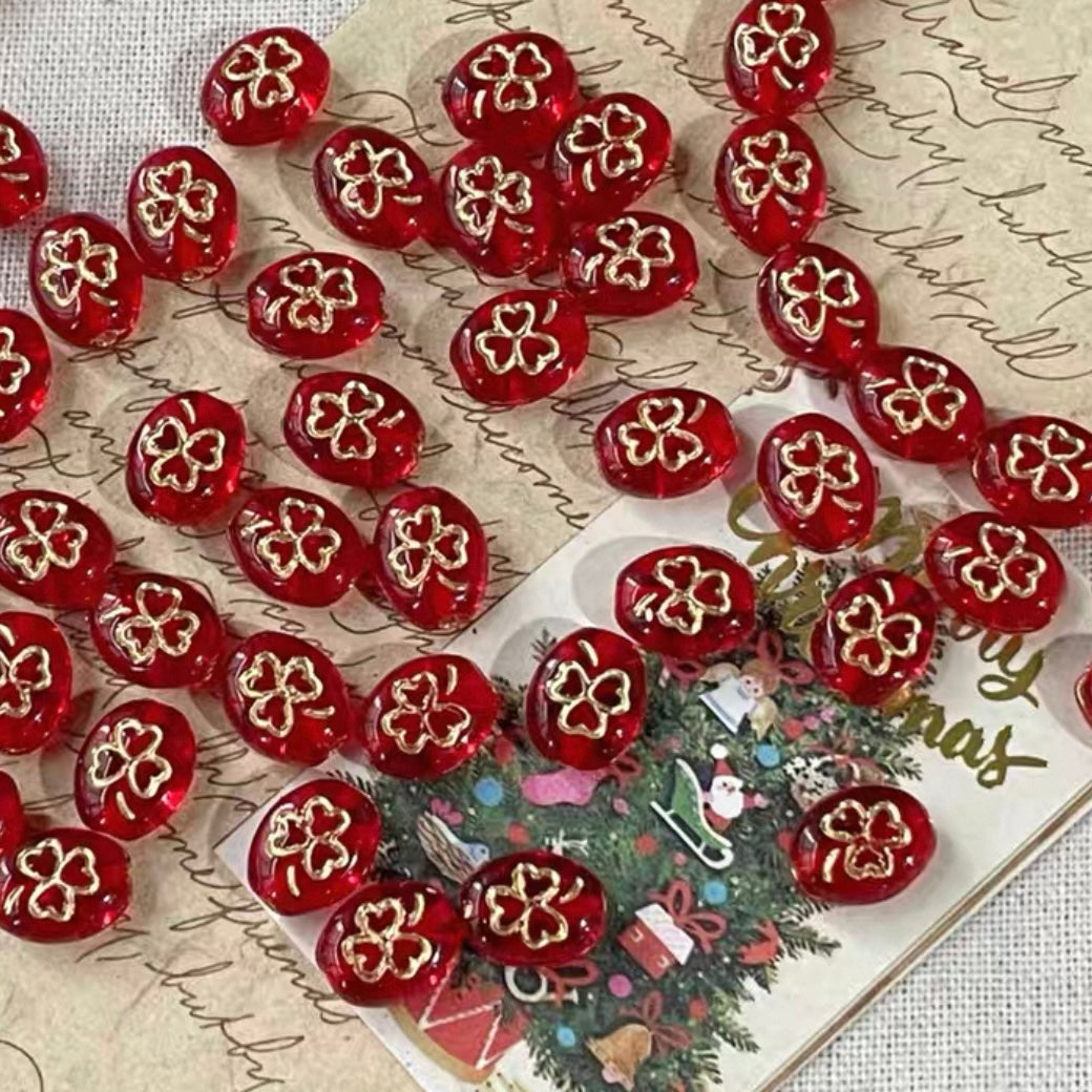 Christmas Czech Beads