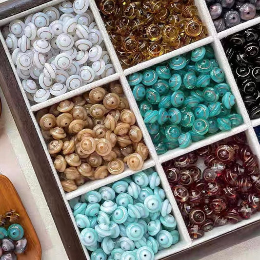 Planet & Flying Saucer Czech Beads