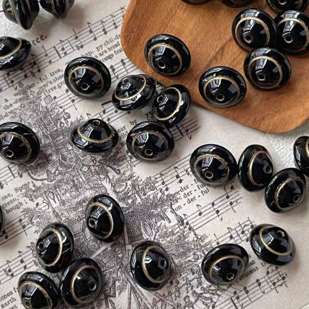 Planet & Flying Saucer Czech Beads