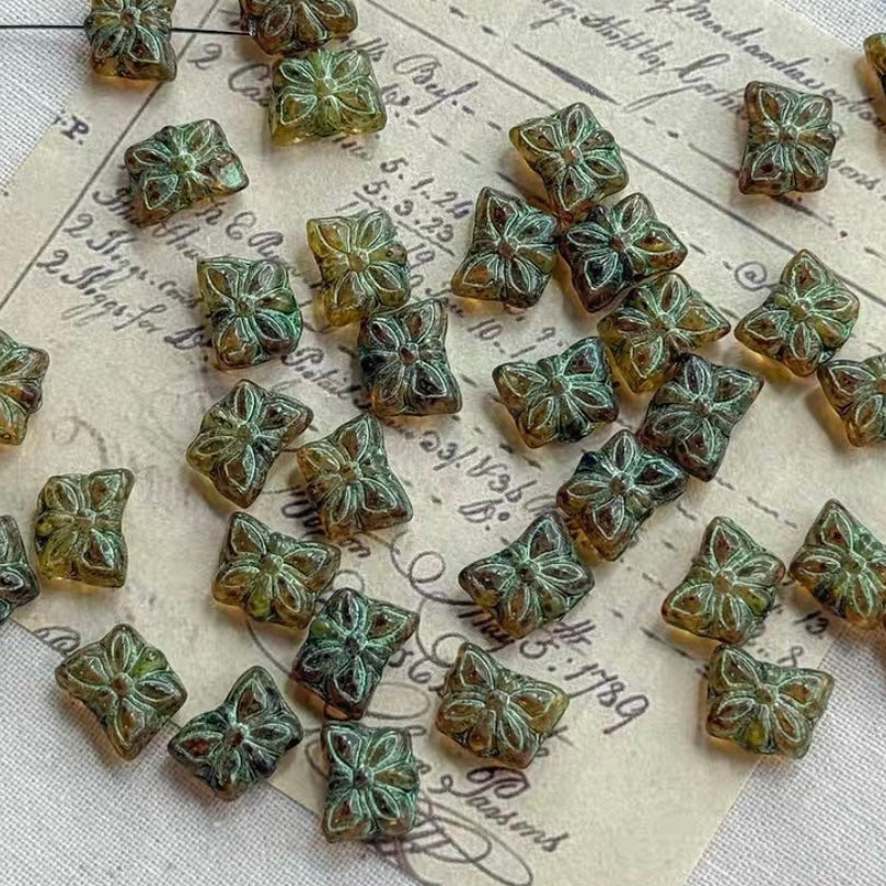 Endless Summer Green Czech Beads