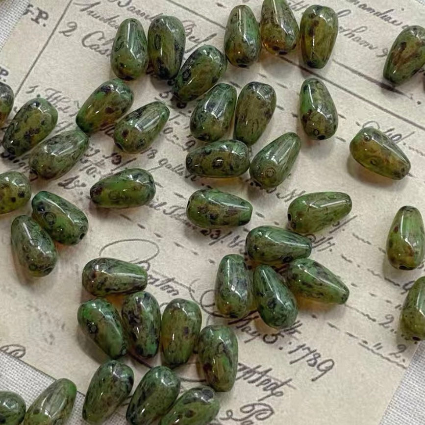 Endless Summer Green Czech Beads