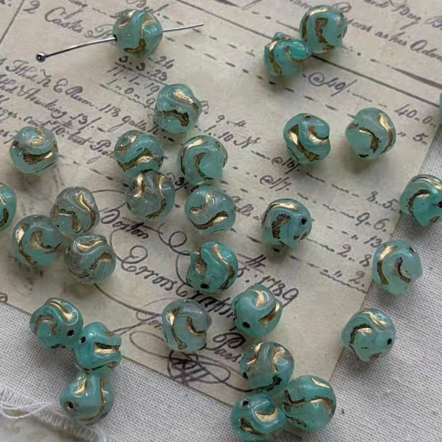 Endless Summer Green Czech Beads