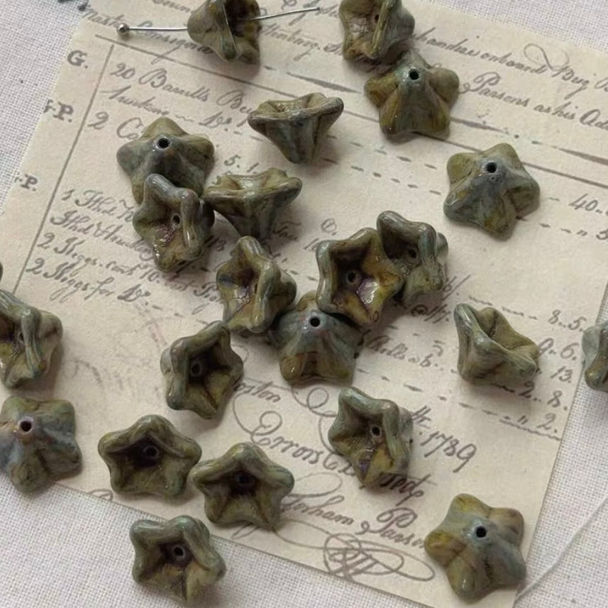 Endless Summer Green Czech Beads