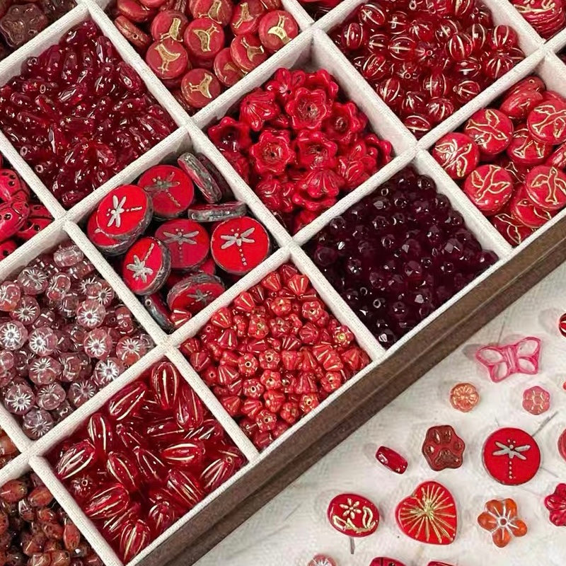 Red Vintage Czech Beads
