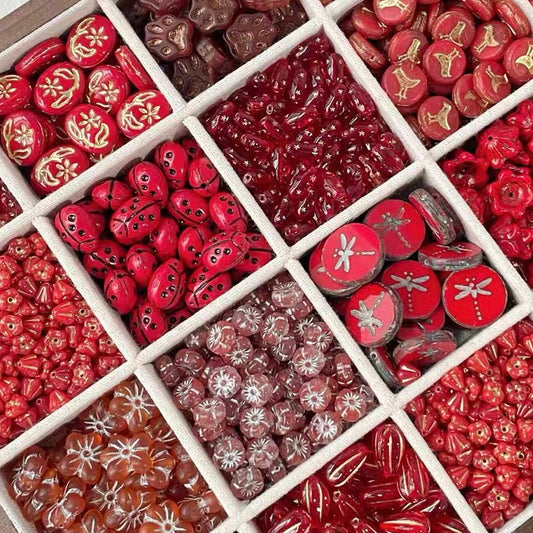 Red Vintage Czech Beads