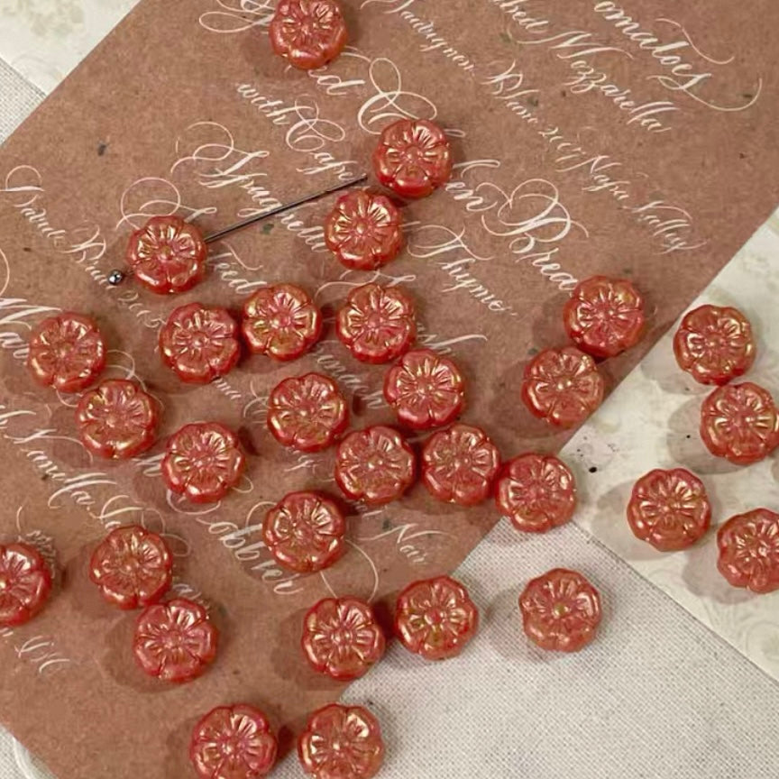 Red Vintage Czech Beads