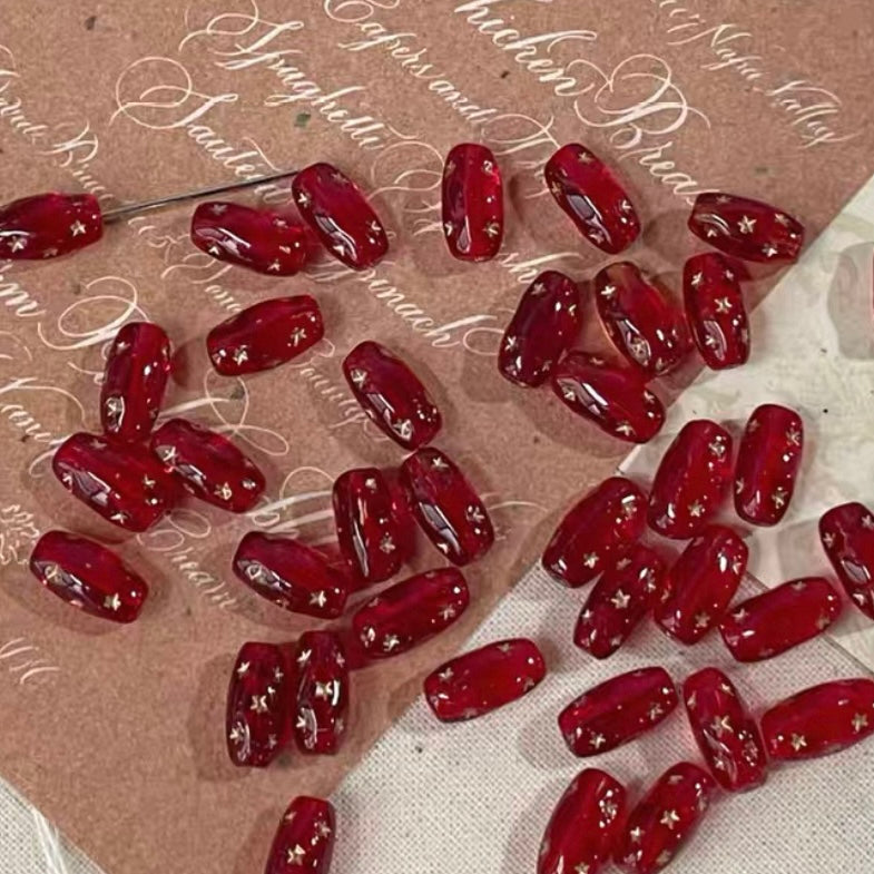 Red Vintage Czech Beads