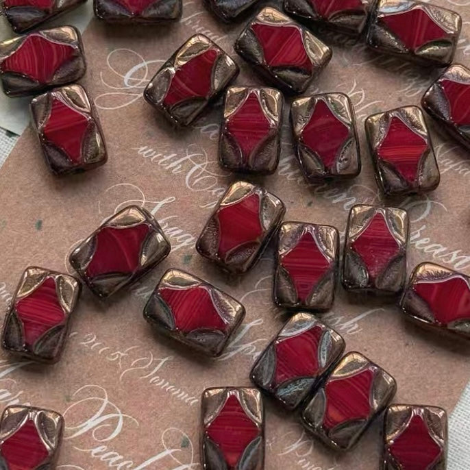 Red Vintage Czech Beads