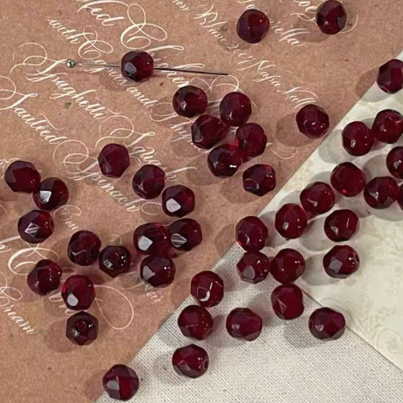 Red Vintage Czech Beads