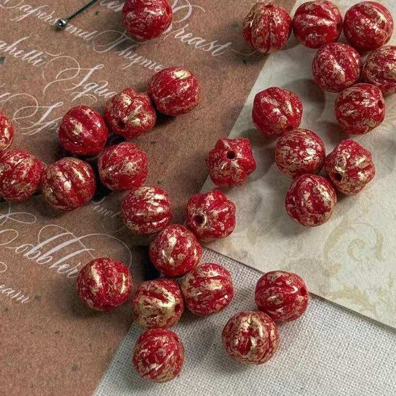 Red Vintage Czech Beads