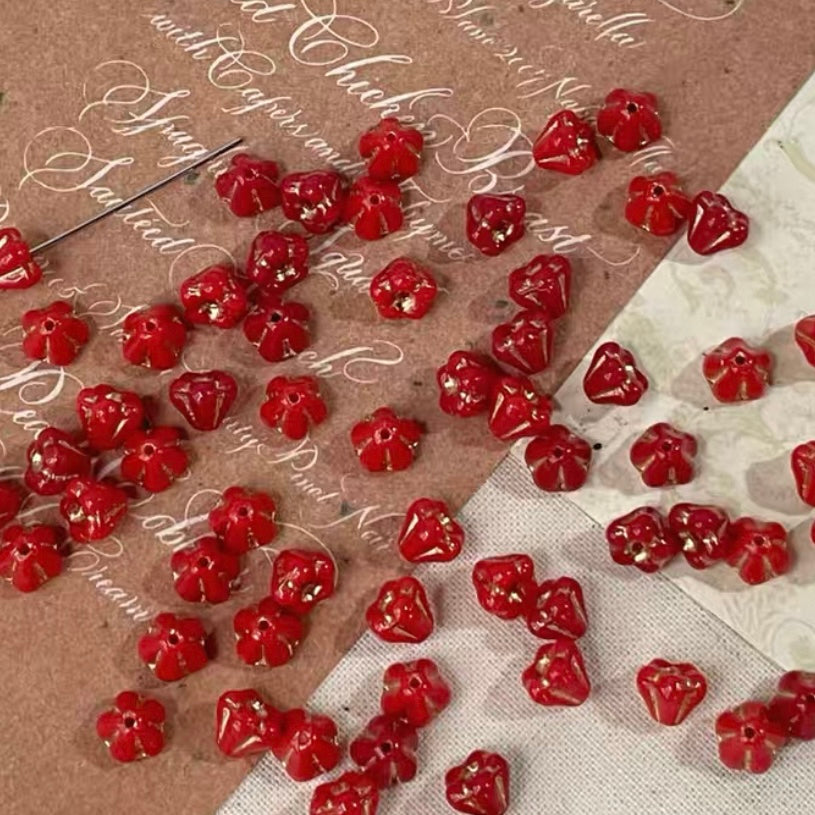 Red Vintage Czech Beads