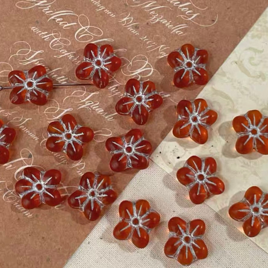 Red Vintage Czech Beads