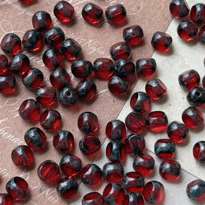 Red Vintage Czech Beads