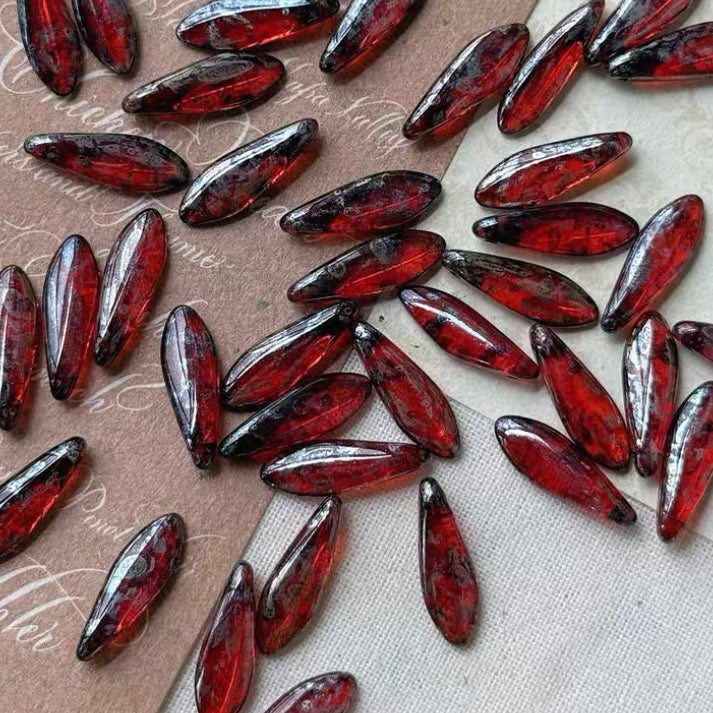 Red Vintage Czech Beads
