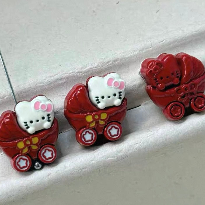 HK Cute Alloy Enamel Handmade Beads