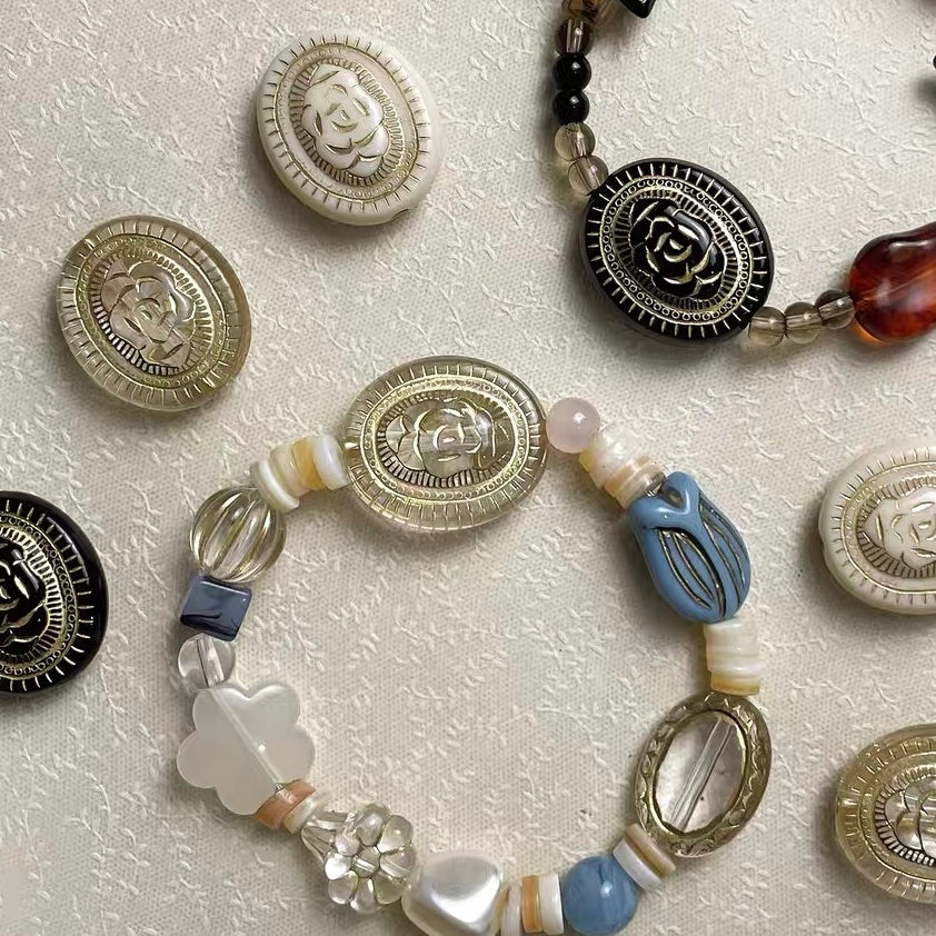 Gold-Outlined Acrylic Beads