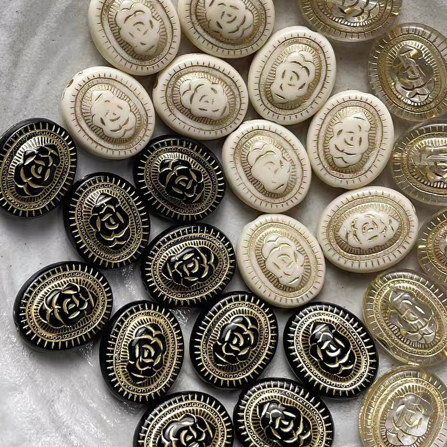 Gold-Outlined Acrylic Beads