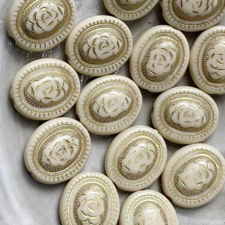 Gold-Outlined Acrylic Beads