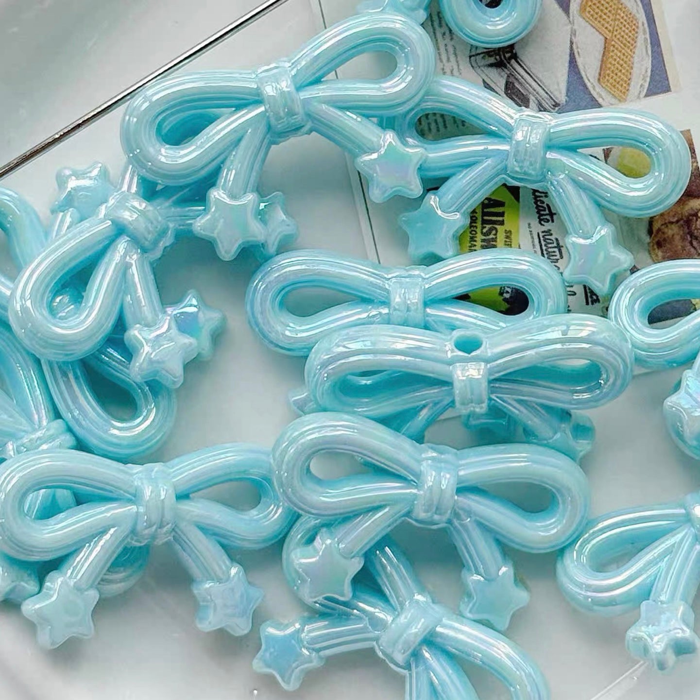 Acrylic Heavy-Duty Hand-Painted Beads