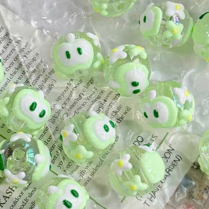 Acrylic Heavy-Duty Hand-Painted Beads