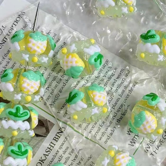 Acrylic Heavy-Duty Hand-Painted Beads