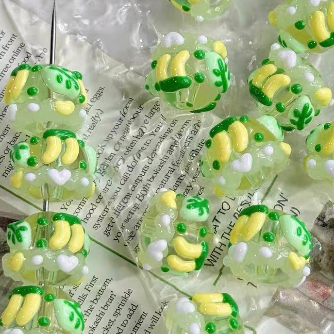 Acrylic Heavy-Duty Hand-Painted Beads