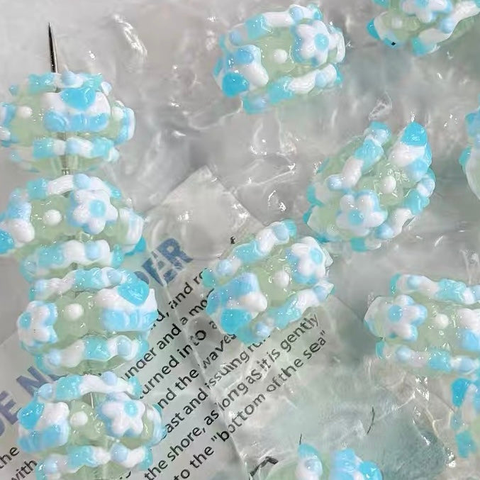 Acrylic Heavy-Duty Hand-Painted Beads