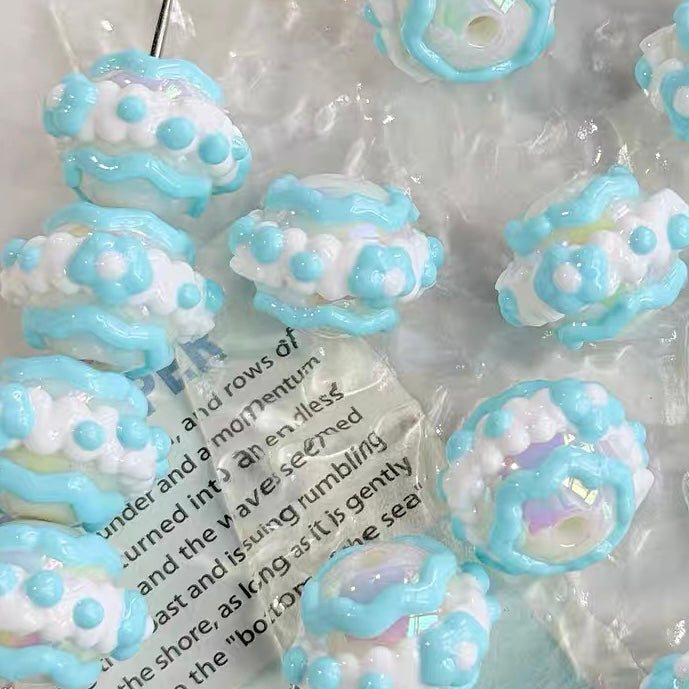 Acrylic Heavy-Duty Hand-Painted Beads