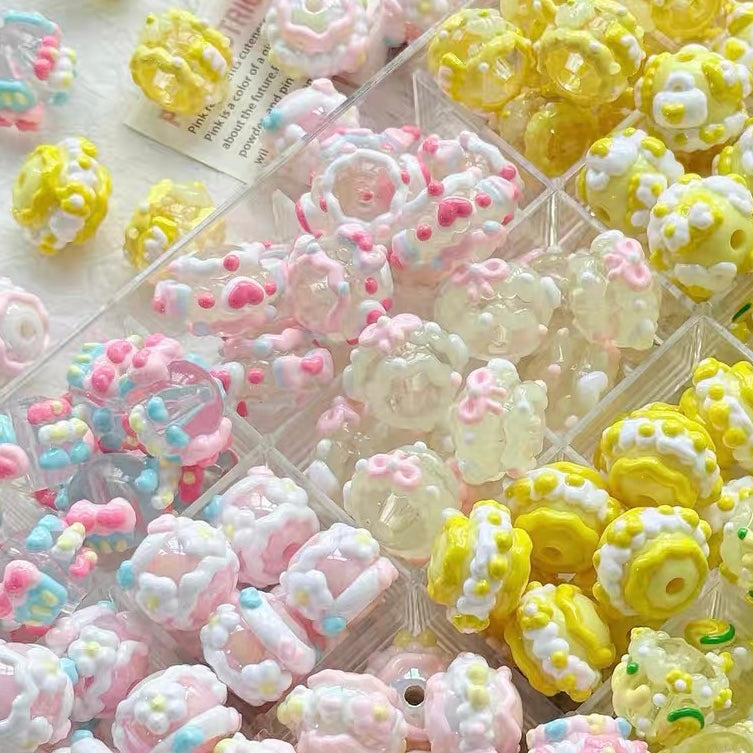 Acrylic Heavy-Duty Hand-Painted Beads
