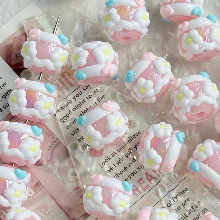 Acrylic Heavy-Duty Hand-Painted Beads
