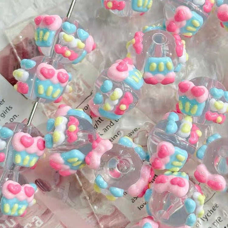 Acrylic Heavy-Duty Hand-Painted Beads