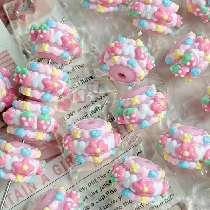 Acrylic Heavy-Duty Hand-Painted Beads