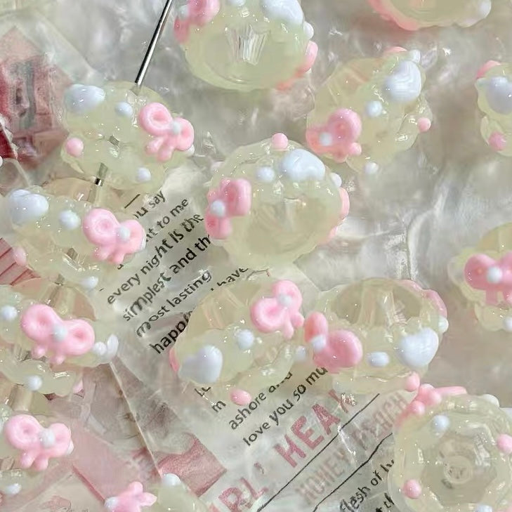 Acrylic Heavy-Duty Hand-Painted Beads