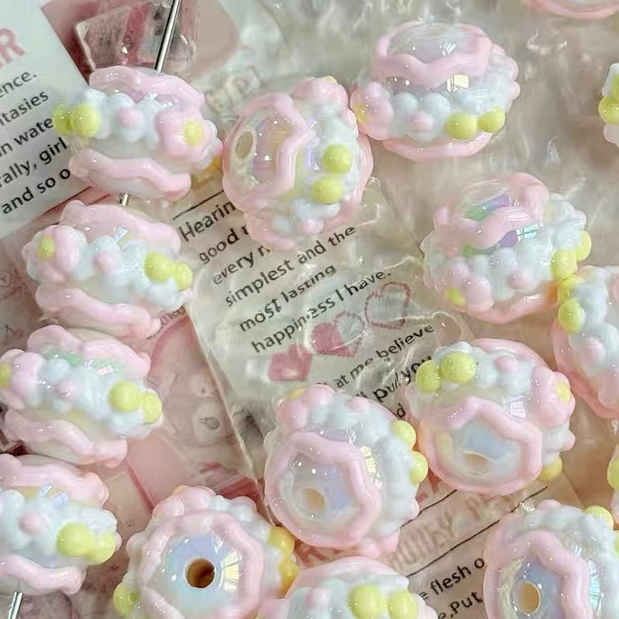 Acrylic Heavy-Duty Hand-Painted Beads