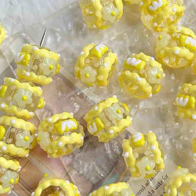 Acrylic Heavy-Duty Hand-Painted Beads