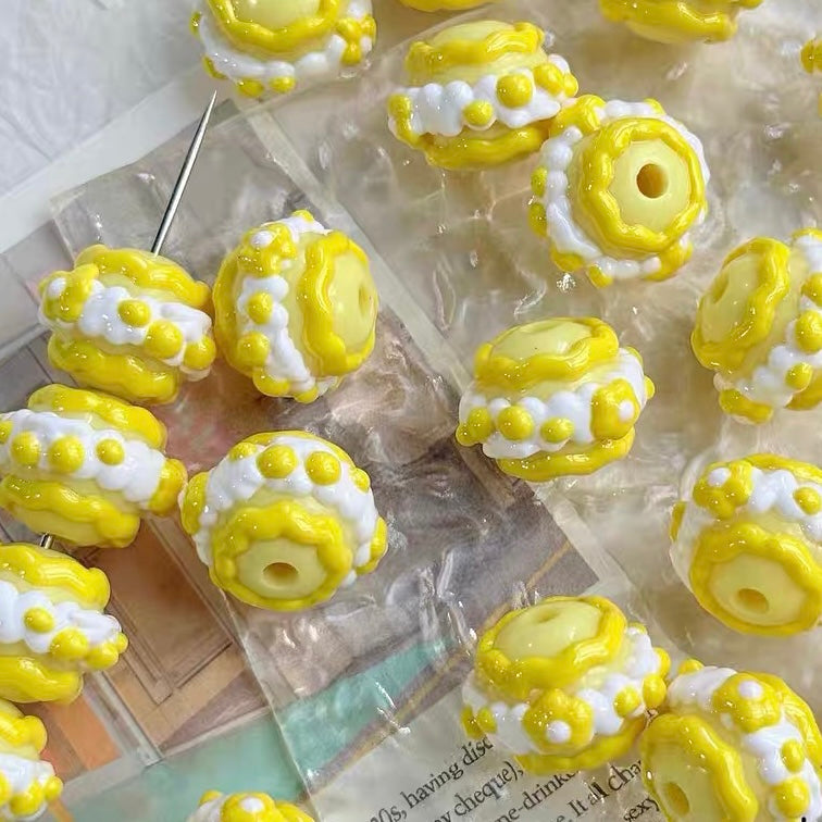 Acrylic Heavy-Duty Hand-Painted Beads