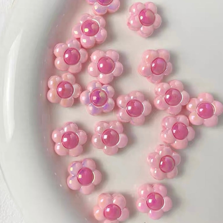 Candy-colored Acrylic Flower Beads