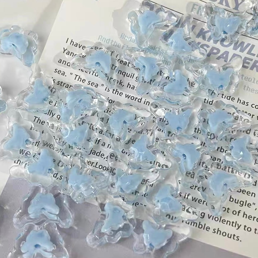 Acrylic Colorful Sandwich Butterfly Beads