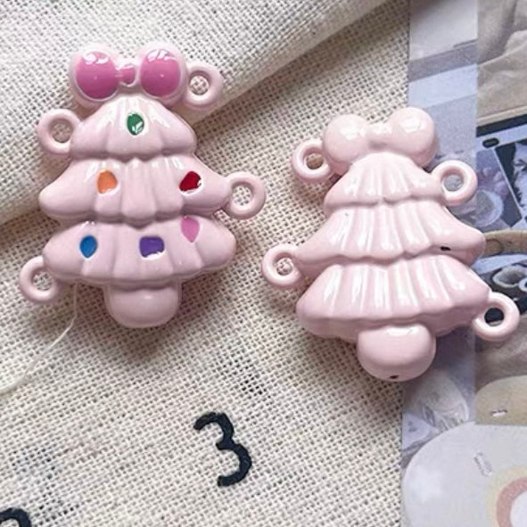 Powder white handmade alloy beaded