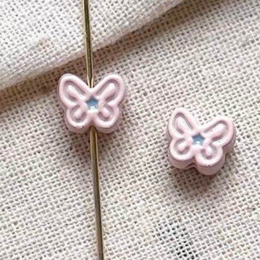 Powder white handmade alloy beaded