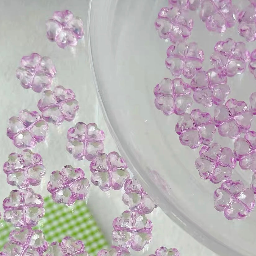 Acrylic Transparent Clover & Starfish Beads
