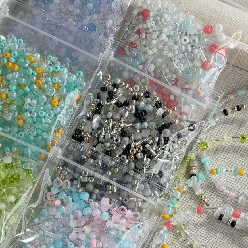 Cat's Eye Mixed-color Rice Beads