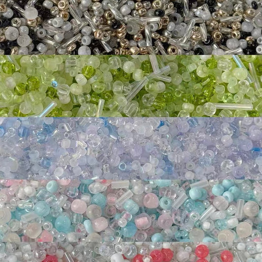 Cat's Eye Mixed-color Rice Beads