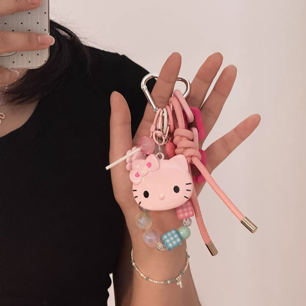 HK Colorful Handmade Beaded Bag Charm & Phone Chain