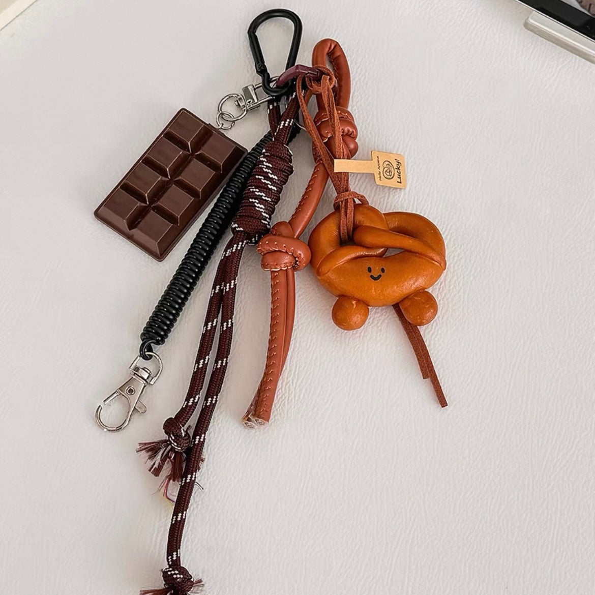 Pretzel & Dachshund Bag Charm & Phone Chain