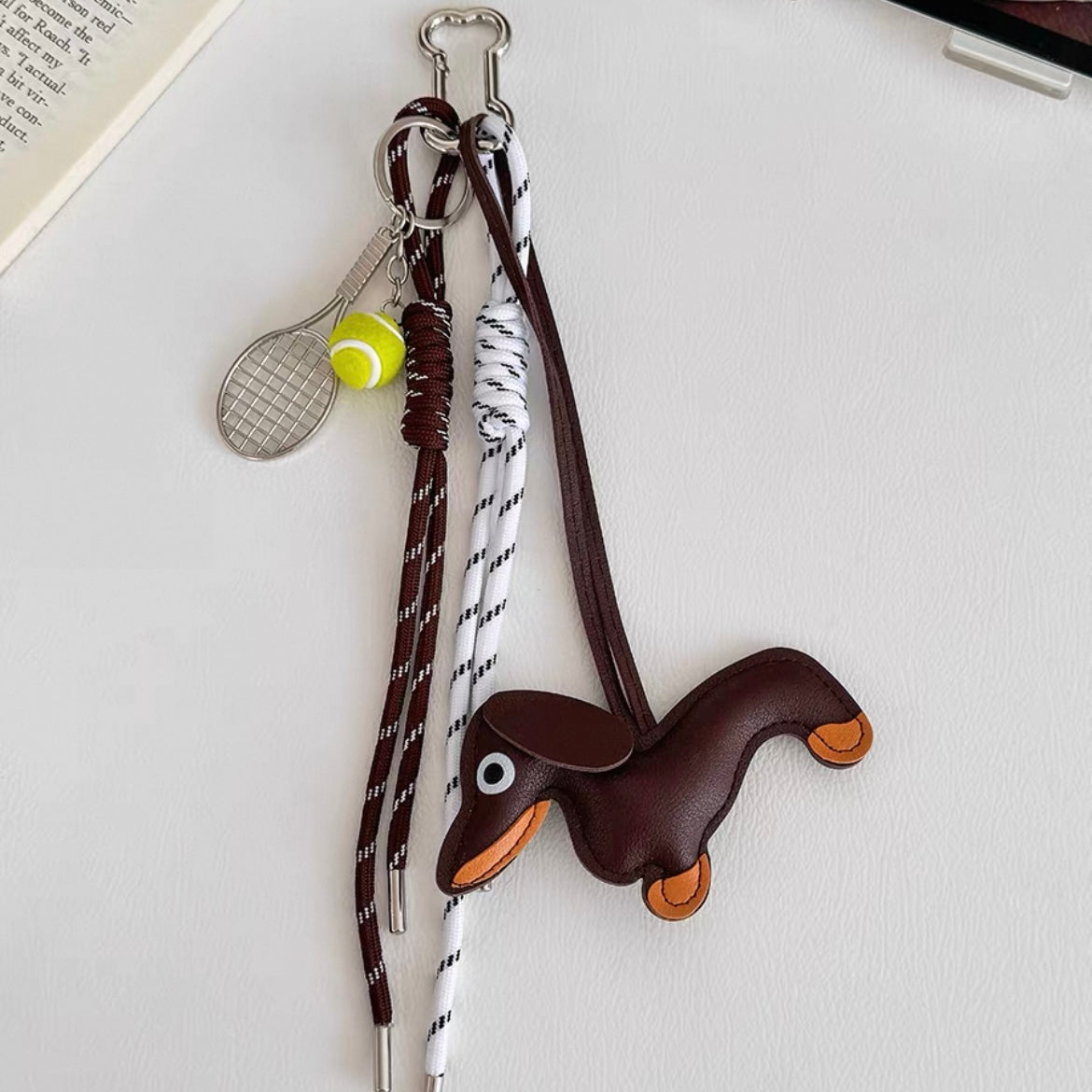 Pretzel & Dachshund Bag Charm & Phone Chain